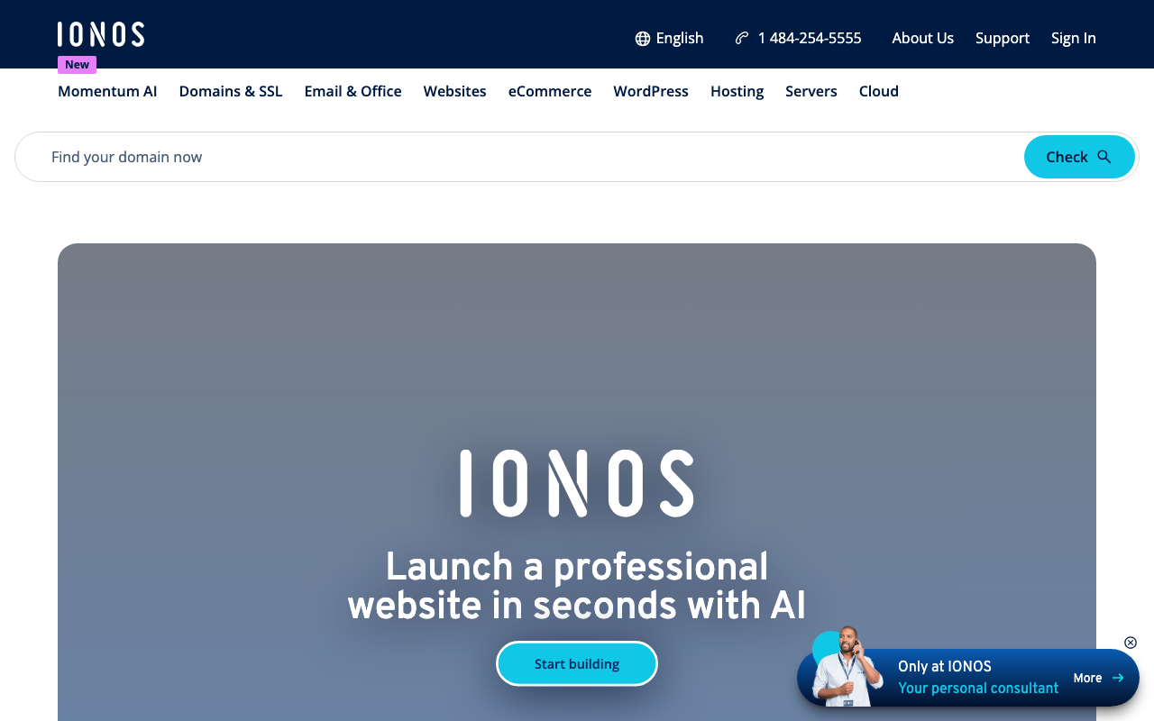 IONOS screenshot