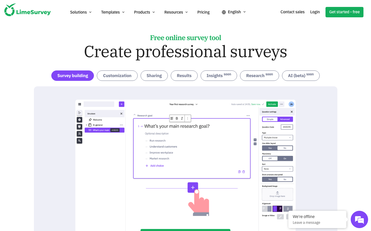 LimeSurvey screenshot