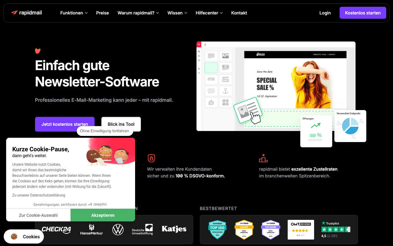 rapidmail screenshot